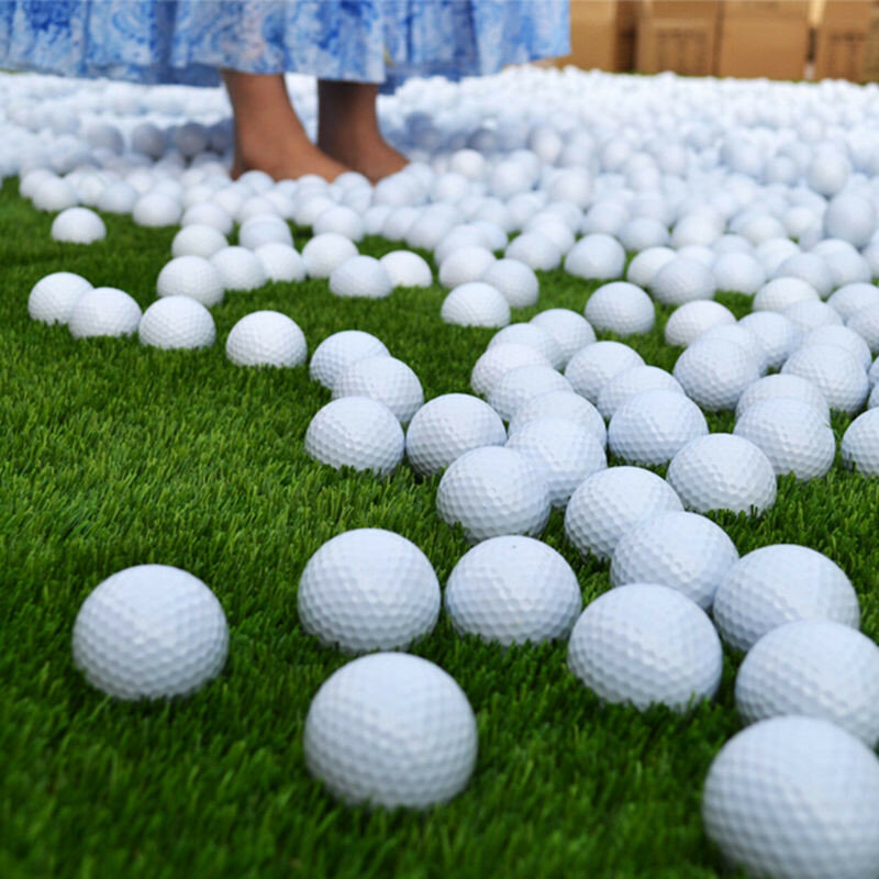Bolas de golfe de borracha sintética, bola branca para treinamento em áreas internas e externas