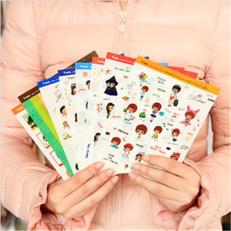 G214small lady's diary suit PVC adesivo coreano diario adesivo prezzo all'ingrosso cancelleria per ufficio e scuola forniture per studenti squisiti
