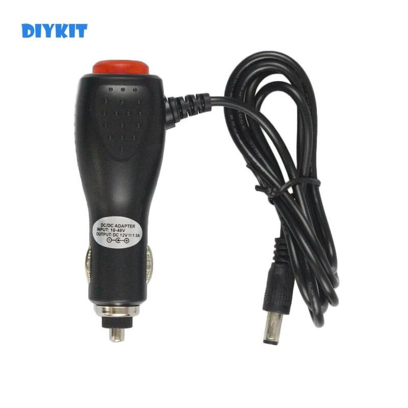 DIYKIT-adaptador de corriente para cargador de coche, 5,5x2,1mm, DC10V a DC24V, salida DC12V, para cámara de coche, Monitor, intercomunicador