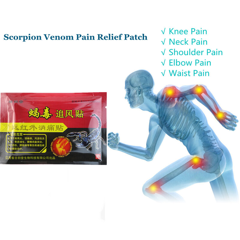 Scorpion Venom Extrato Adesivo, Neck Pain Relief Patch, gesso médico, inflamação das articulações, aliviando adesivo, chinês, 40 pcs, 120pcs