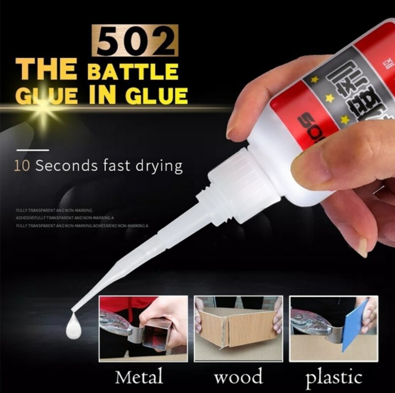 Liquid Super Fast DryGlue Touch Multipurpose Adhesive 502 Metal Plastic Wood Scrapbooking Kit Tool Accessory 50ml/pack