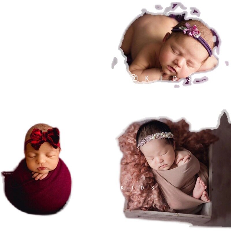 Neugeborenen Fotografie Requisiten Milch Samt Gewickelt Vollmond Baby Schießen Baby Kind Thema Foto Studio Foto Tencel Baumwolle