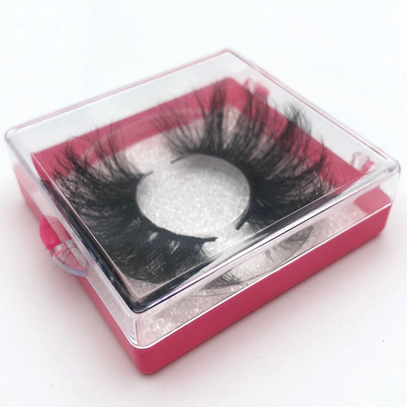 Wholeasle Square box 25mm False eye lashes 100% handmade thick False Eyelashes Extension Sexy Natural Soft Mink Eyelashes