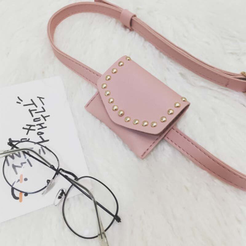 Borsa per bambini Mini borsa quadrata rivetto borsa moda ragazza per bambini simpatici marsupi borsa a tracolla coreana