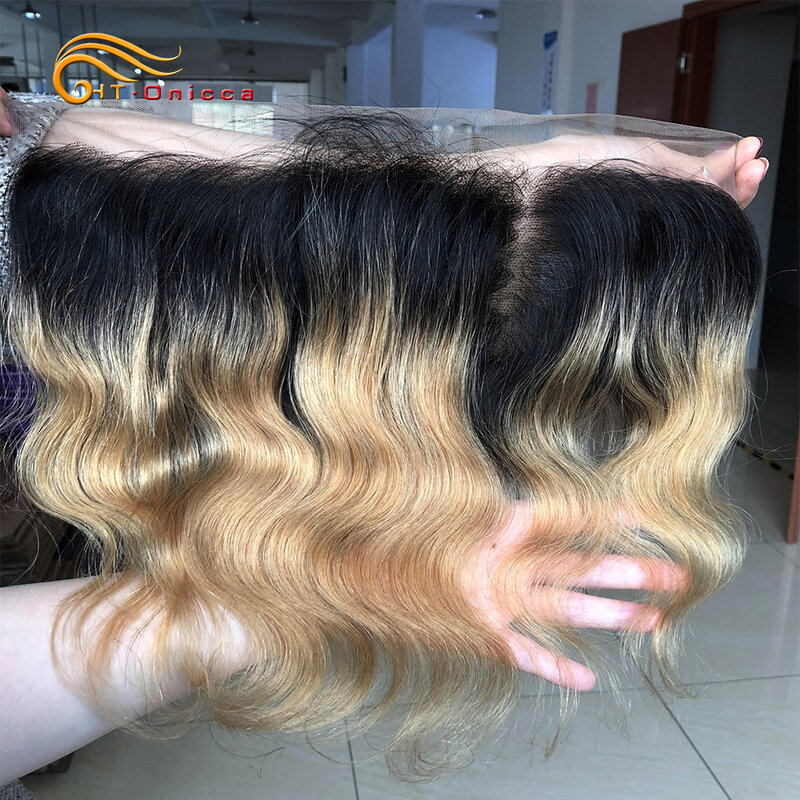 Htonicca Body Wave zamknięcie 8 calowe włosy brazylijskie uzupełnienie splotu ludzkich włosów 4x4 13x 4 peruka koronkowa Natural Color Bodywave Frontal
