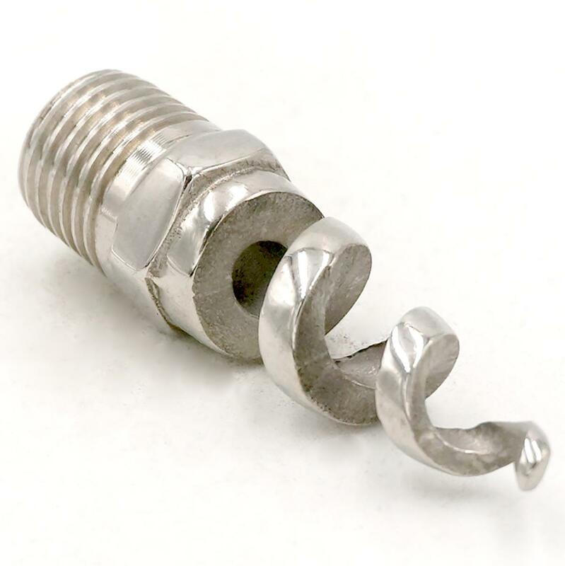 1/4 "Bspt Pria 316L Stainless Steel Spiral Cone Spray Nozzle untuk Taman Dedusting 0.7-25 Bar 130L/H