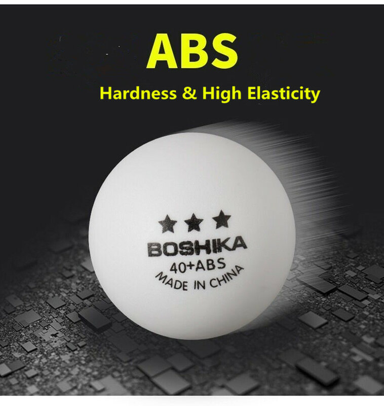 BOSHIKA 브랜드 탁구 ABS 신소재 40 + 내성 노란색과 흰색 도매 가격 고품질 탁구 공