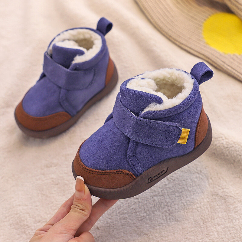 Trẻ Sơ Sinh Cho Bé Giày Mùa Đông Cho Bé Gái Bé Trai Ủng Ấm Sang Trọng Ngoài Trời Đế Mềm Chống Trơn Trượt Trẻ Em Giày Trẻ Em giày