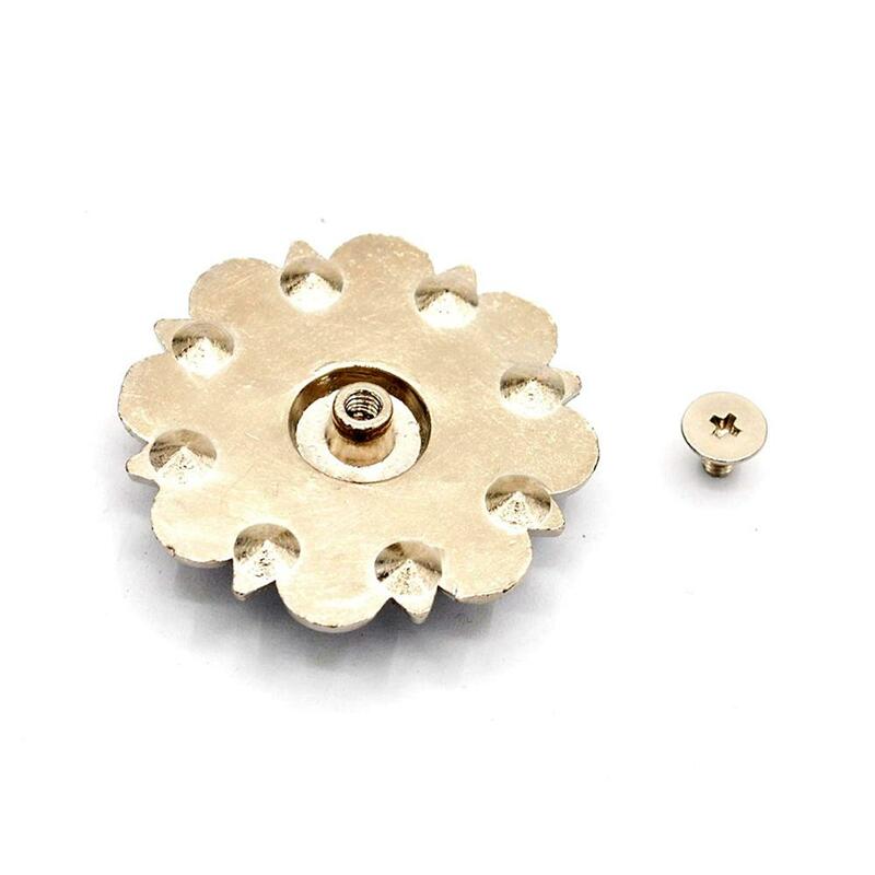 12pcs/lots Diameter 3.7CM Metal flower Conchos white rhinestone decoration Belt accessories  retail custom metal accessories