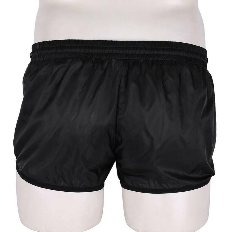 Homens ver através de lingerie masculina sexy calcinha casual drawstring shorts leve natação boxer shorts homme verão