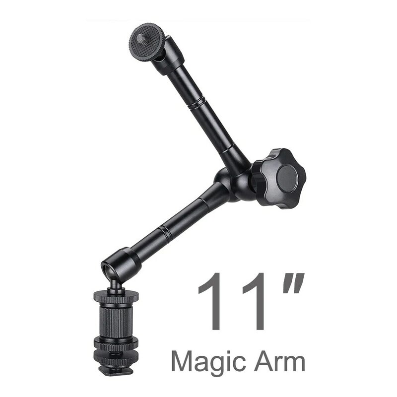 11 Inch Metal Adjustable Articulating Magic Arm Super Clamp for Flash LCD Monitor LED Video Light SLR DSLR Camera Accessories