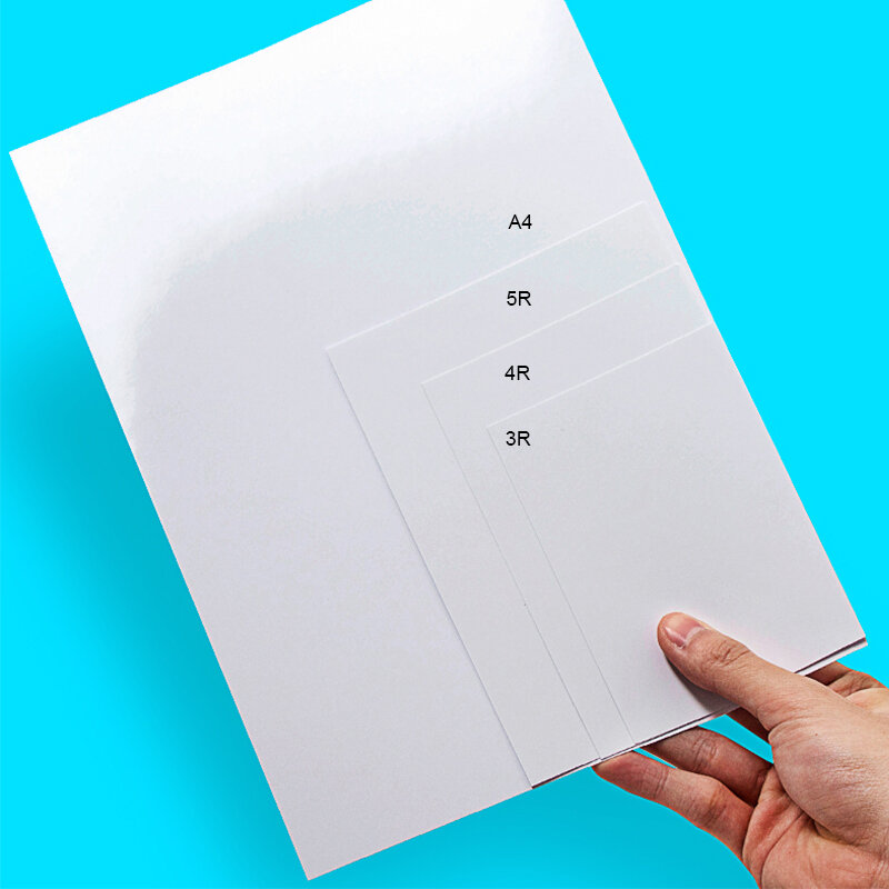 100 folhas 200gsm super branco papel de foto a5 tamanho único brilhante inkjet premium impressora papel