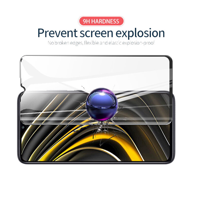 Película protectora de pantalla para Xiaomi Poco M3, cristal templado para cámara, Pocom3, Poco M, 3M