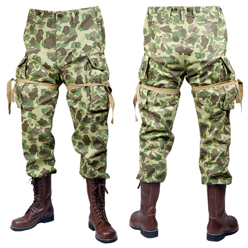 Calças de camuflagem força aérea m42 da segunda guerra mundial eua st spoiler do pacífico pato calças de camuflagem