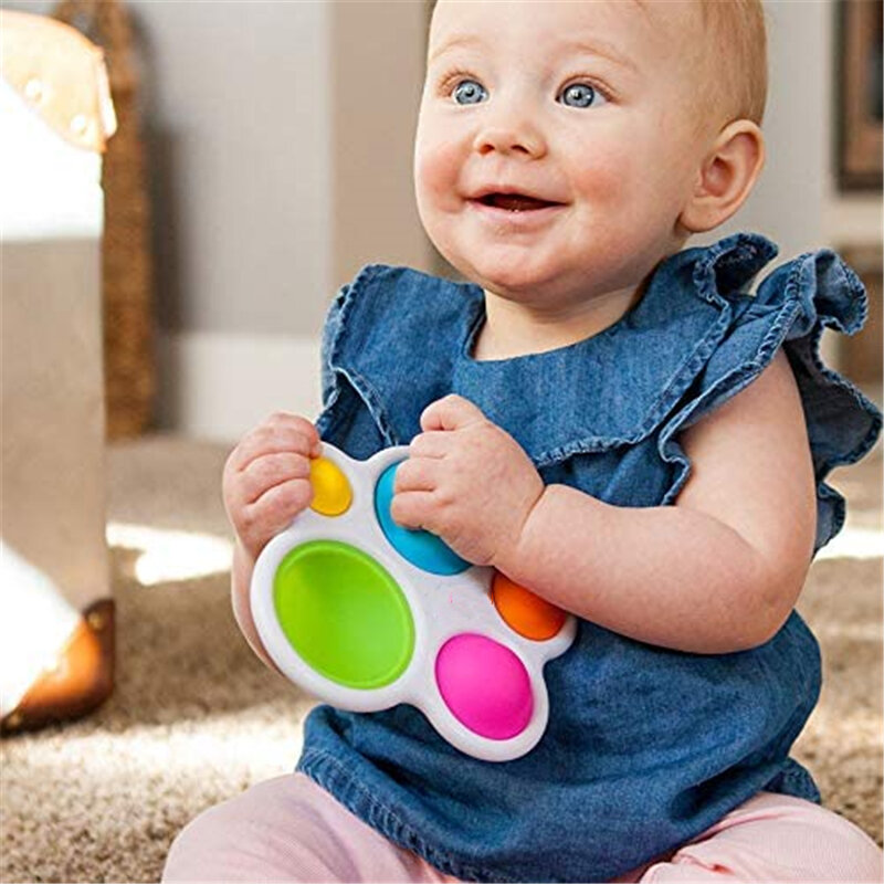 아기 장난감 운동 보드 딸랑이 퍼즐 장난감 다채로운 지능 개발 보드 아기를위한 조기 교육 완구 0-12 개월