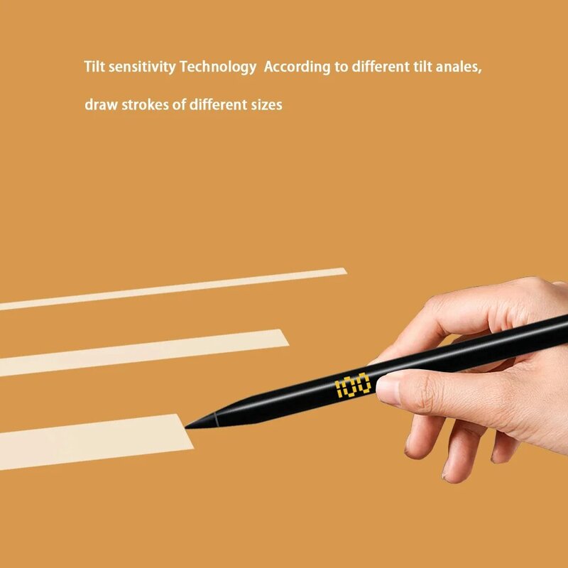 Peilinc ołówek rysik do ipada, poręczny skrót Bluetooth, wyświetlacz poziomu naładowania baterii odrzucanie dłoni dla 2018-2022 Apple iPad