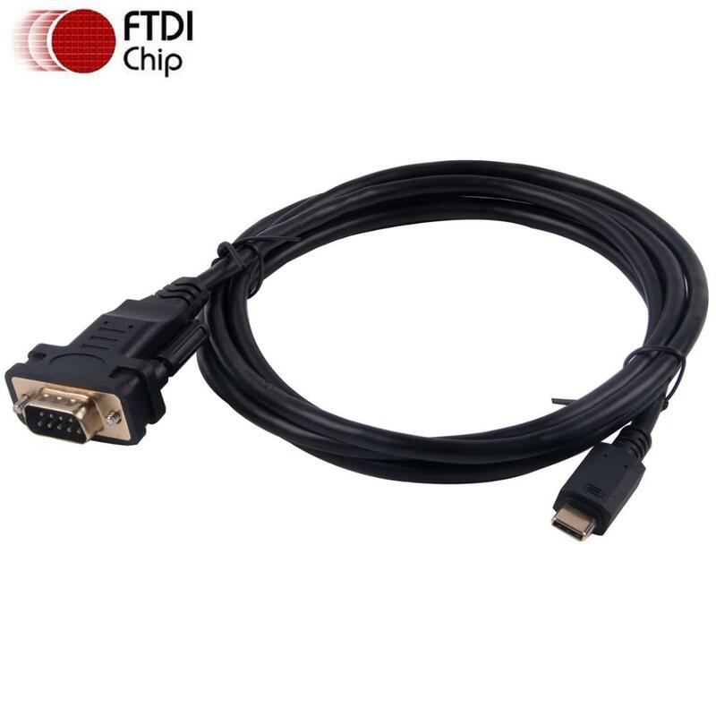 FTDI kabel konverter adaptor seri FT232RL, USB C Tipe C ke DB9 RS232, kabel konverter adaptor seri 6ft mendukung Win11/10/8/7/XP/Android/Mac/Linux/Vista
