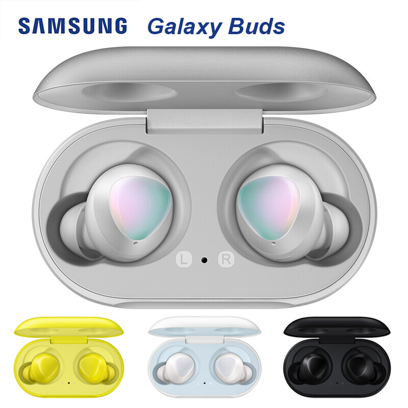 Беспроводные наушники Samsung Galaxy Buds, водонепроницаемые спортивные наушники для Samsung S10 iPhone с высоким звуком, серебристого цвета