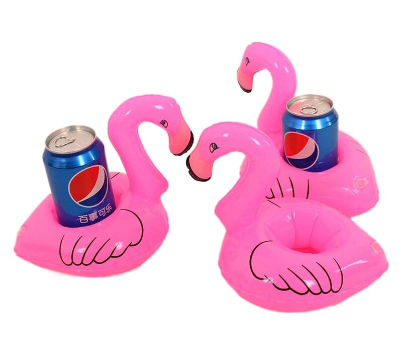O envio gratuito de pvc inflável flamingo palmeira coco piscina flutuador bebida titular banho festa praia crianças banho brinquedo