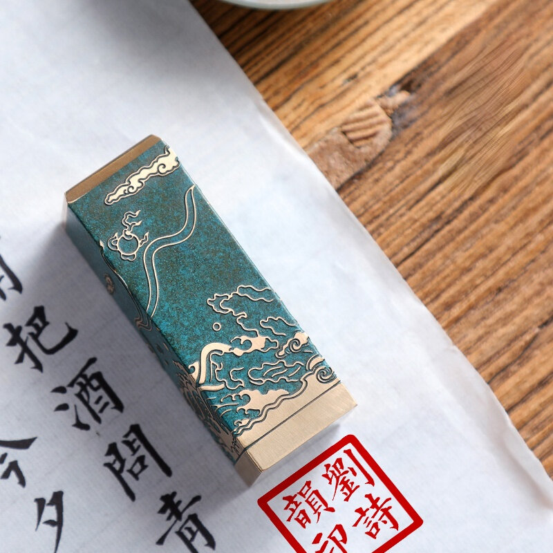 Sellos chinos De Madera De latón, sello De nombre, regalo, pluma, pincel chino, caligrafía, pintura, sello De nombre Personal