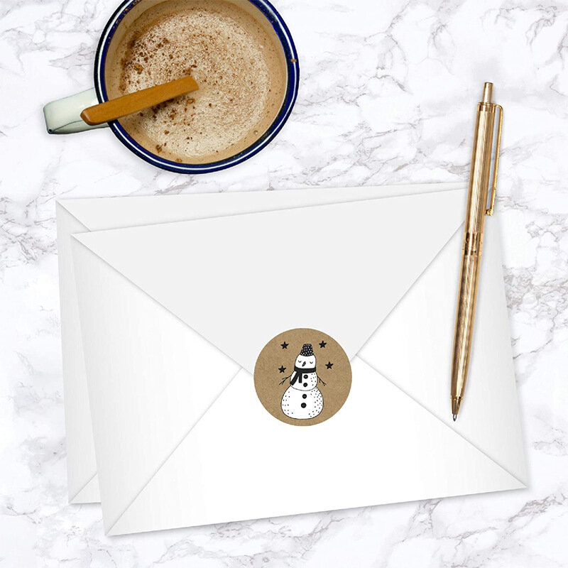 100-500 Buah 6 Desain 1 Inci Stiker Label Segel Tema Natal untuk Hadiah DIY Dekorasi Alat Tulis Amplop Paket Kue