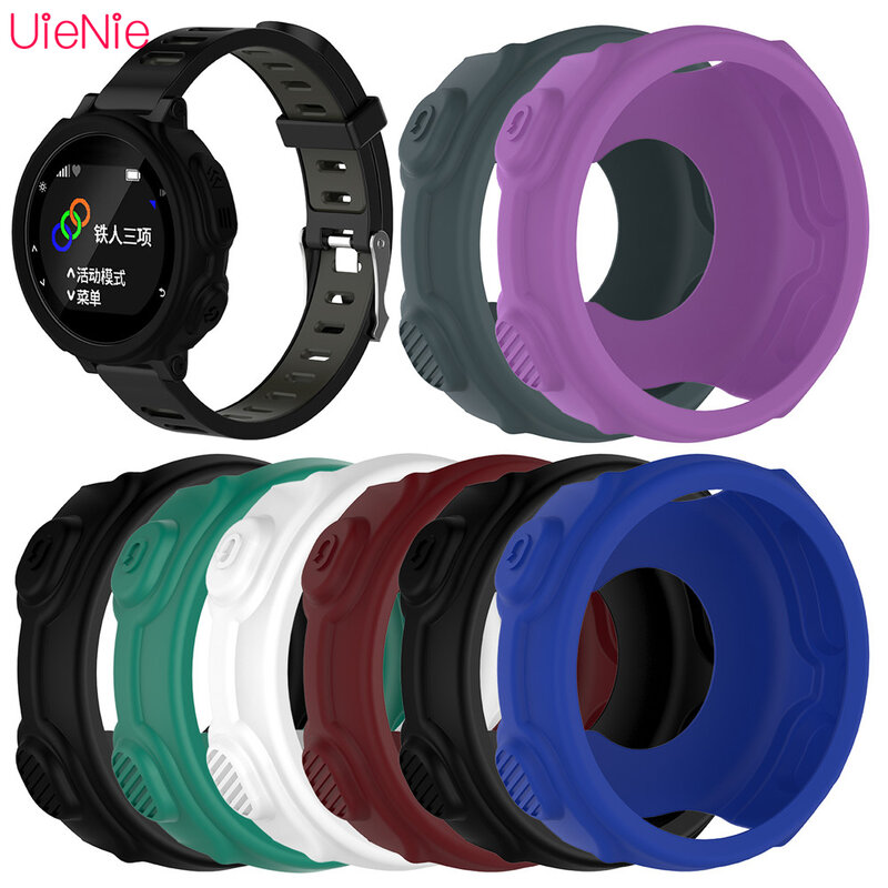 Silicone Skin Protective Case Cover protection shell case for Garmin Forerunner 235 735XT Watch Screen protector case