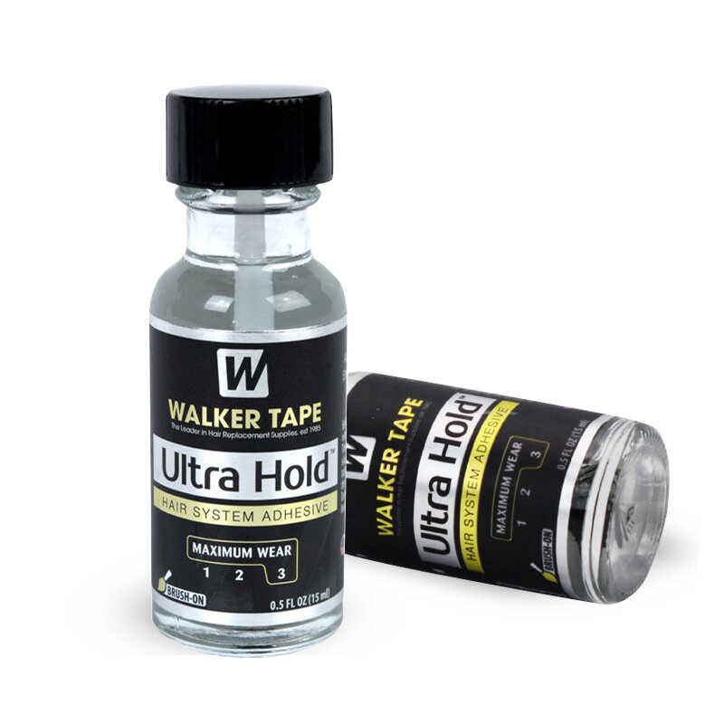 1 bottiglia 0.5oz Walker Ultra Hold Lace Wig colla adesiva Super colla e 1 bottiglia di rimozione della colla per capelli 30ML