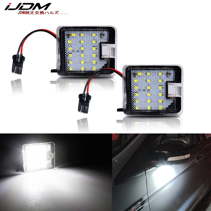 LED 언더 사이드 미러 퍼들 라이트, 포드 포커스 3 쿠가 2 S-맥스 WA6 2 몬데오 4 5 그랜드 C-맥스 2 탈출 자동차 예의등, 2 개
