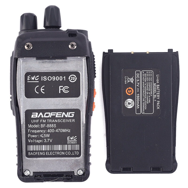 1PC 2PCS Baofeng BF-888S Walkie Talkie Portable Radio BF-888s 5W UHF 400-470MHz BF 888S Comunicador Transmitter Transceiver