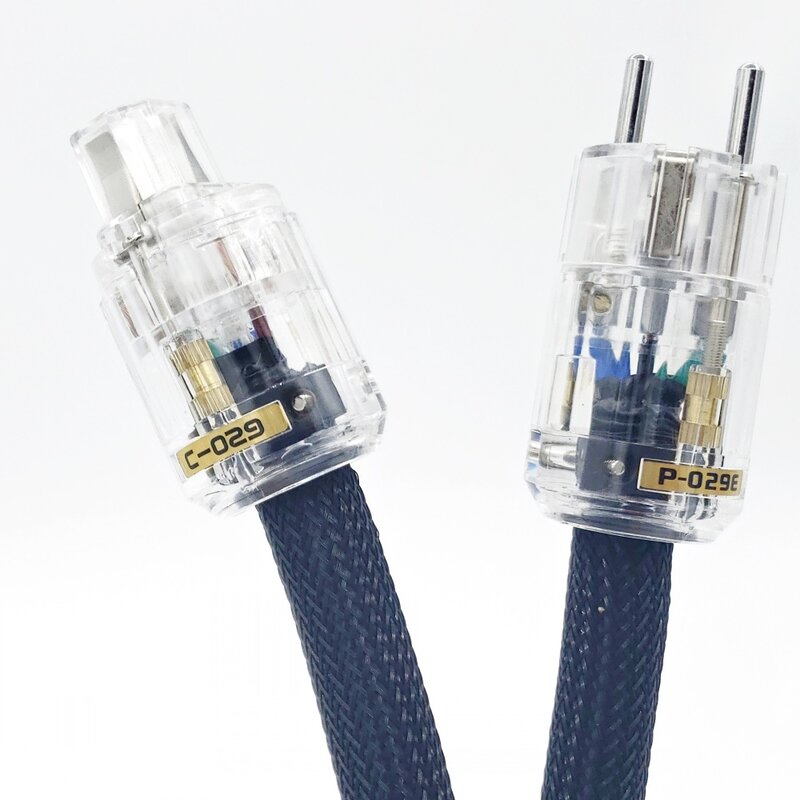2สี400 Signature High-End High Fidelity Audio สายไฟ US / EU ทองแดงบริสุทธิ์สายไฟ P-029/P-029e Power Plug