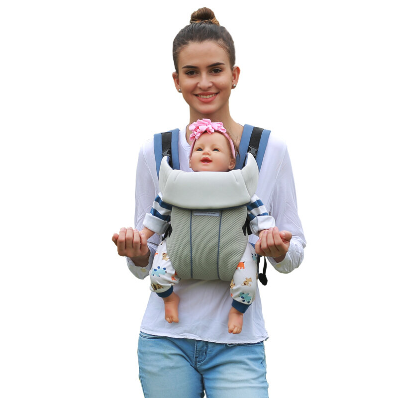 تحديث 2-30 أشهر تنفس متعددة الوظائف الجبهة التي تواجه الطفل الناقل الرضع شيالة بيبي حقيبة الظهر الحقيبة التفاف الطفل الكنغر