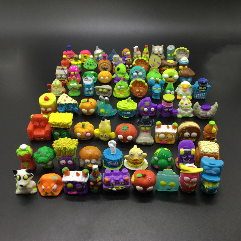 20-100 pçs zomlings lixo bonecas figuras de ação 3cm grossery gang coleta de lixo modelo brinquedos para crianças presente de aniversário