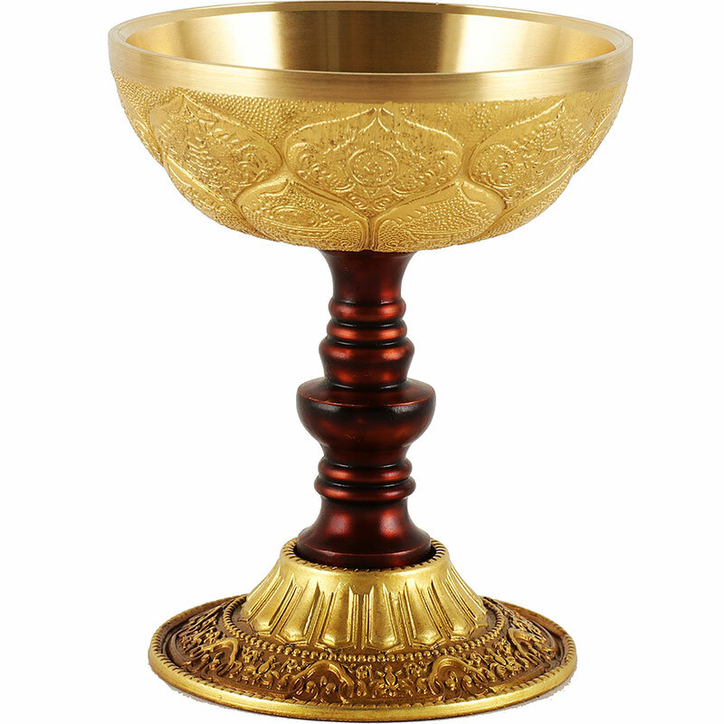 Mantequilla lámpara de cobre puro lámpara de loto soporte para Buda mantequilla lámpara de vela de manteca titular de la lámpara para la casa