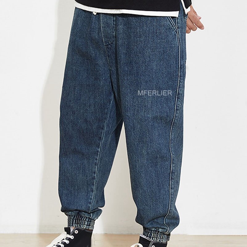 Autumn Spring Large Size Jeans For Men 8XL 7XL 6XL 5XL 140kg Cotton Loose Trousers