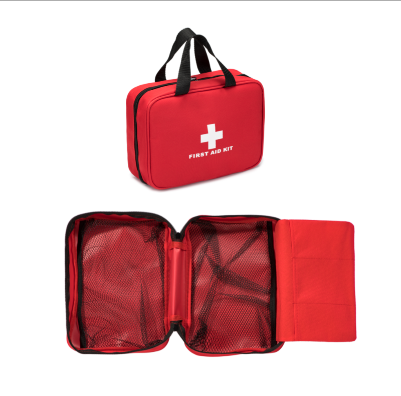 Red First Aid Bag ที่ว่างเปล่า1st Aid ส่วนกระเป๋าแบ่งทางการแพทย์กระเป๋าเดินทาง Survival ยาสำหรับรถบ้านสำนักงานห้องครัว