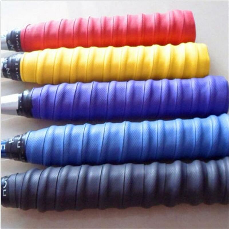 1Pc Dry Tennis Racket Grip Anti Skid Sweat Absorbed Wraps Taps Badminton Grips Racquet Vibration Overgrip Sweatband Hot Sports