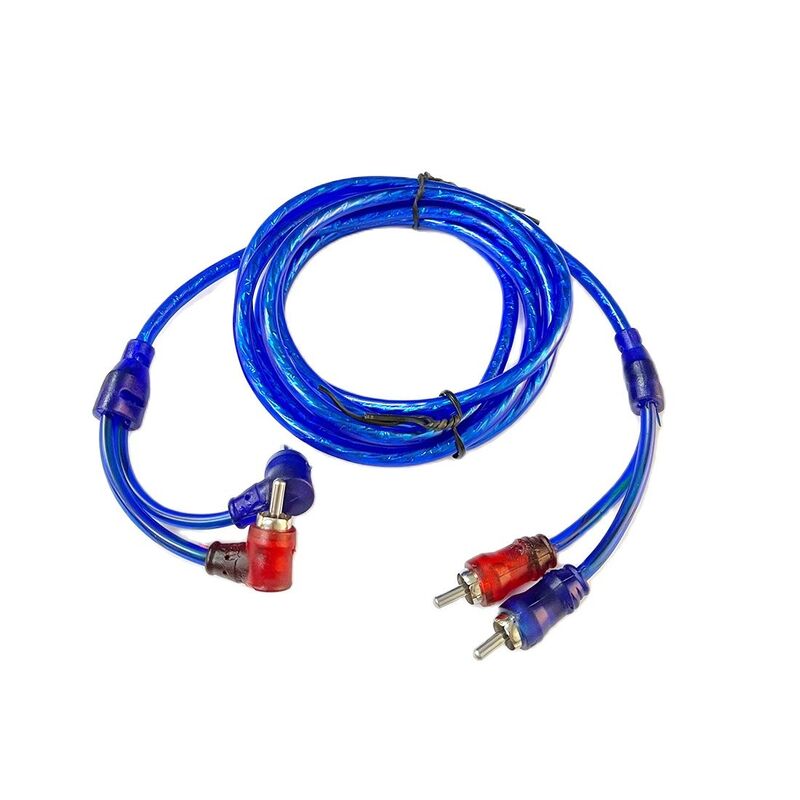 Cable de extensión de señal RCA macho a macho, Cable de Audio de ángulo recto de 2M