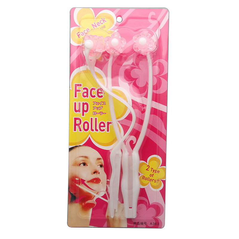 Hot Sale 2 in 1 Anti Wrinkle Face Up Roller Massage Professional Slimming Remove Double Chin Diy Face Slimmer Massager Roller