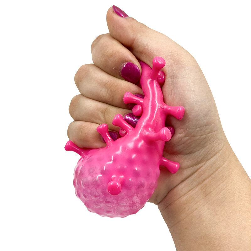 7.5cm diâmetro simulação vírus forma bola colorida massagem bola mole crianças adultos anti stress descompressão brinquedos
