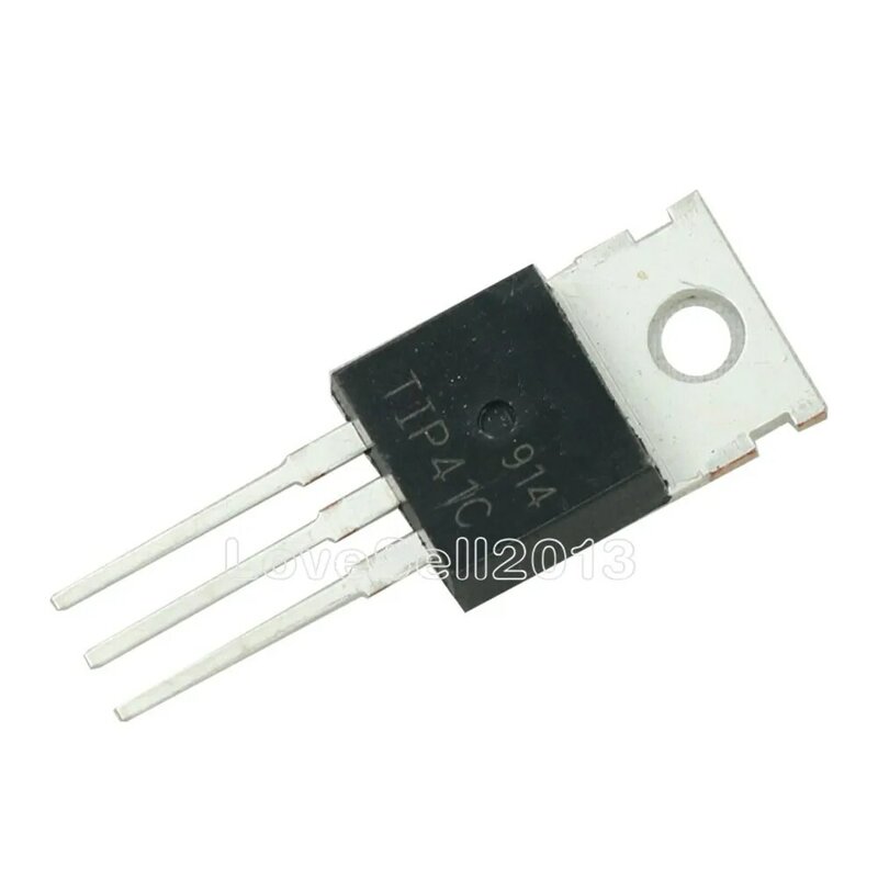 10 pces tip41 tip41c npn transistor 6a 100v para-220 novo