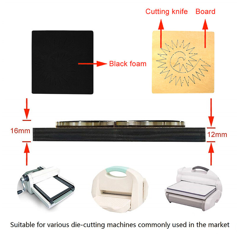 Moule de découpe de cuir fait à la main, adapté aux machines de découpe courantes sur le marché, matrices de découpe d'arc bricolage