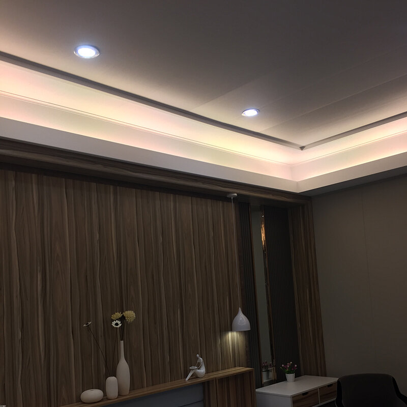 SCON 220V taśma LED 2835 wysokie bezpieczeństwo wysoka jasność elastyczna taśma LED światło salon sufit pokoju zarys Dark Groove Line Light