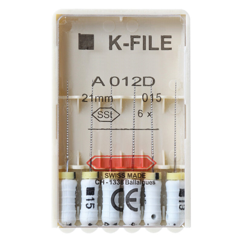 K-FLE arquivo de canal radicular, uso manual, dedo endodôntico spreader, instrumentos de laboratório de odontologia, 21mm, 25mm, 31mm, 1 pacote