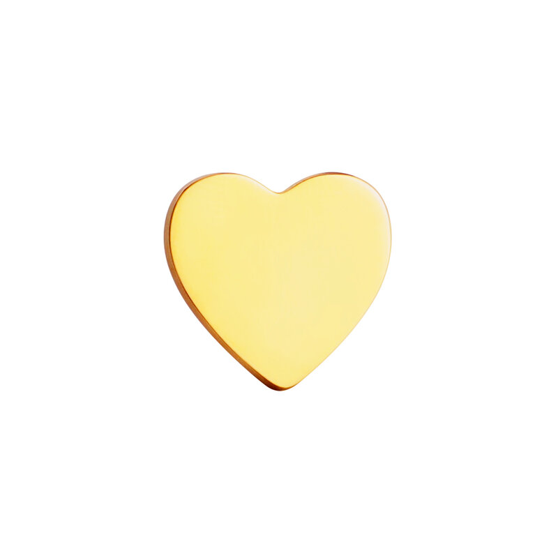 MYLONGINGCHARM-pendientes de botón con grabado láser gratis, 10 pares, personalizables con su diseño o texto, 13x14mm, forma de corazón