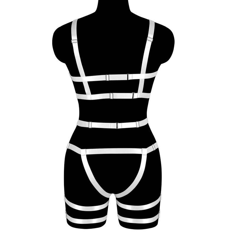 Cuerpo Completo erótico Sexy conjunto de lencería fiesta Rave traje Bondage arnés para ajustar el tamaño de la cintura cinturón