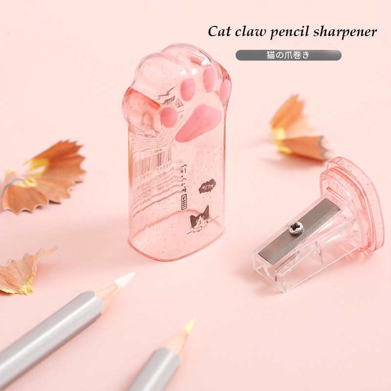 Mohamm Bleistift Spitzer Gelegentliche Farbe Kreative Katze Pfote Kawaii Schreibwaren Schule Liefert