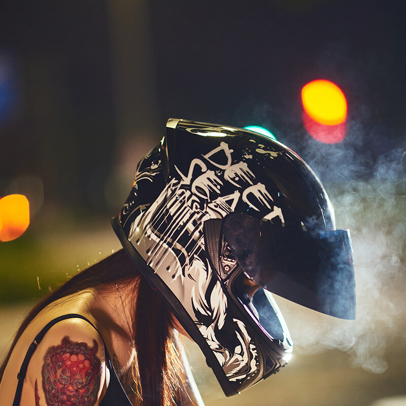 Ais-オートバイ用の冬用ヘルメット,モトクロス用のフルフェイス