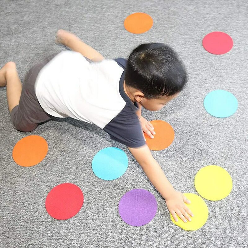 Strong Sticky Play Mat Carpet Stickers Preschool Kindergarten Floor Mat Magic Sticker Team Game Sign Number Color Teaching Aids