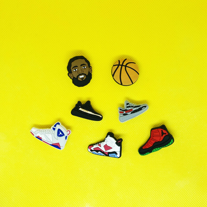 New Shoes Charms PVC basketball Croc Accessories Cartoon Buckle for kids