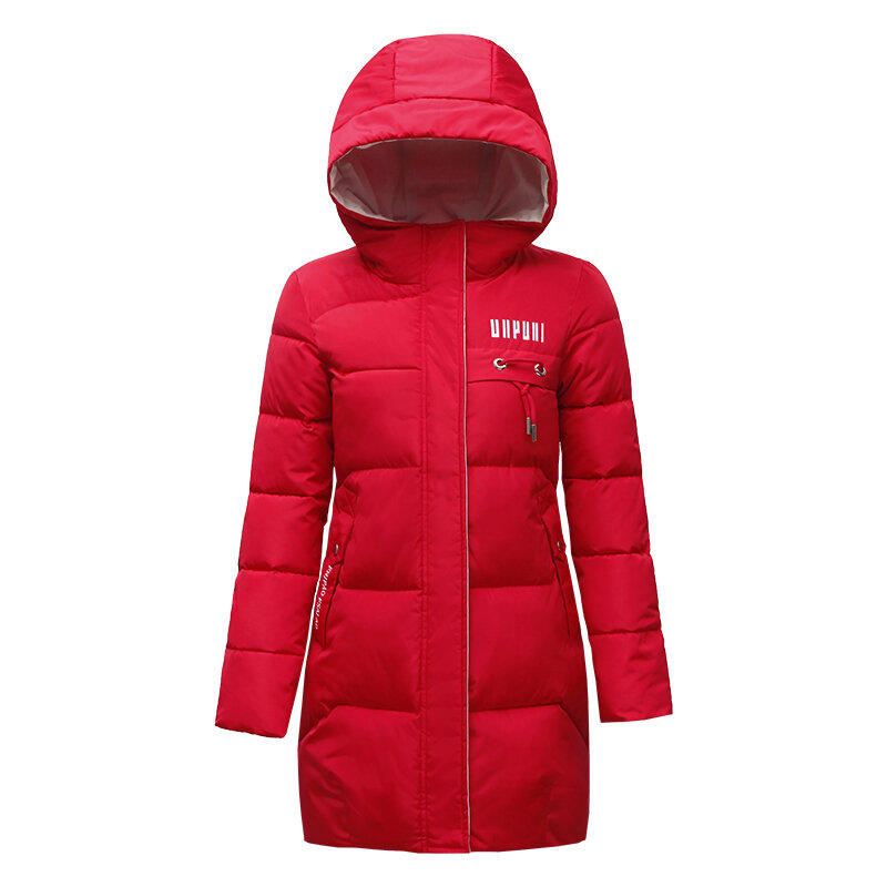 2023 겨울 여성 재킷 코트, 코튼 패딩 후드 파카, 따뜻한 두꺼운 아웃웨어, 느슨한 레터 캐주얼 여성 재킷, 긴 파카